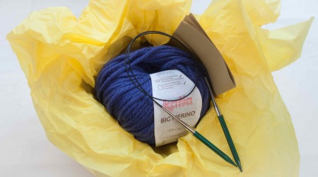 kit tricot avec aiguilles à tricoter circulaires