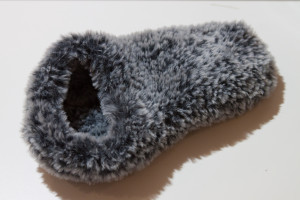 chaussons très doux tricotés à la main avec la laine Polar chez le lyon qui tricote